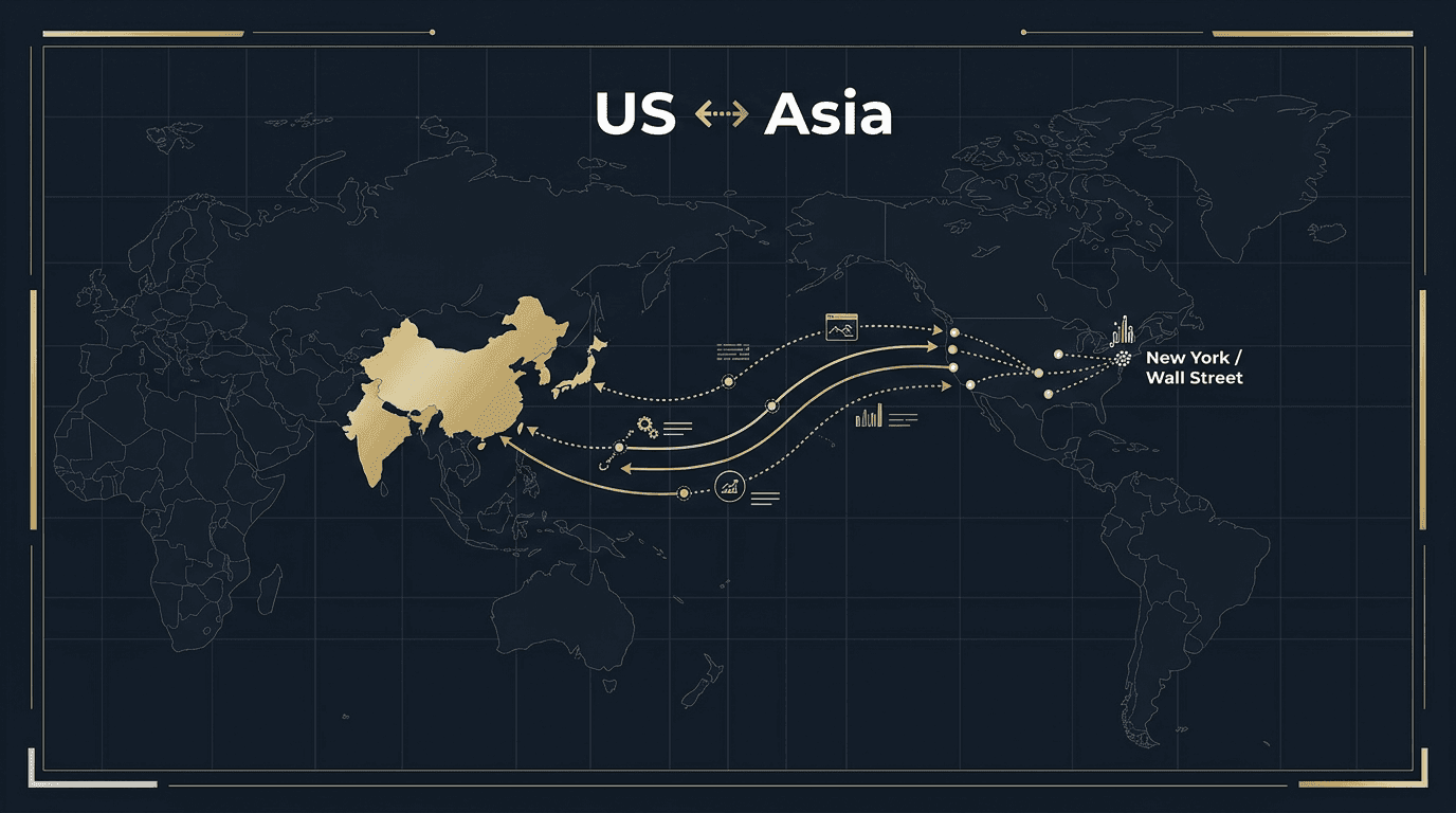 Career pathways connecting East Asia and Wall Street finance hubs